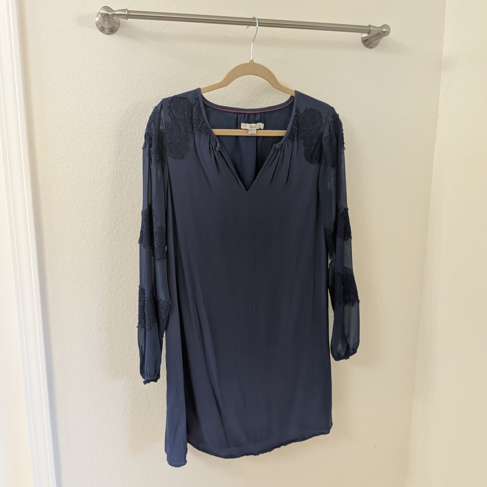 Boden Deep Blue Long Sleeve Dress